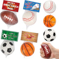16 PCS Stress Balls Party Favor for Kids 8-12 Goodie Bag Stuffers Squeeze Toys Classroom Prizes for Kids Pinata Stuffers Boys Birthday Easter Eggs Fillers Gifts Sport Foam Bouncy Balls Bulk Small Toys