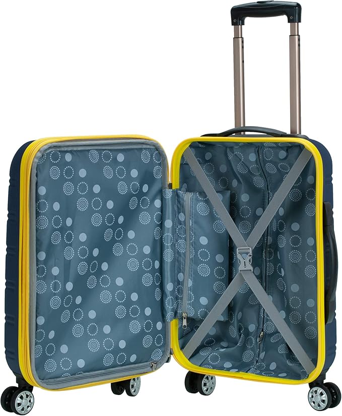 Rockland Melbourne Hardside Expandable Spinner Wheel Luggage, Carry-On 20", Navy