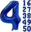 40 inch Navy Blue Number Balloon Dark Blue 4 Balloons Giant Foil Helium Balloons Blue Number 4 Balloon for 4th Birthday Party Decorations
