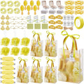 74Pcs Baby Shower Prizes for Game Winners Baby Shower Favors Gifts including Headband Hair Brush Jewelry Box with Gift Bag for Baby Shower Game Prizes Wedding Bridal Shower Favors (Yellow)