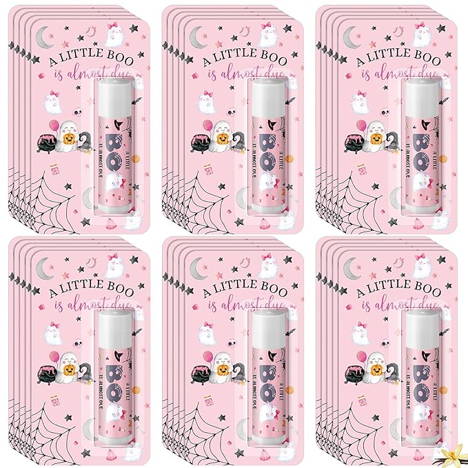 30 Pack Christmas Little Boo Baby Shower Games Prizes Party Gifts Bulk Lip Balms Favors for Winners Adults Guests Gender Reveal Favors Decorations Baby Shower Souvenirs Gift Bags Stuffers