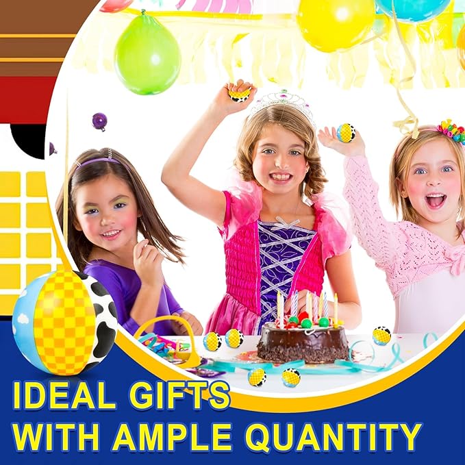 24 PCS Toy Inspire Game Party Stress Balls for Kids Party Favors, 1.57 Inch Anxiety Relief Fidget Sensory Toys, Toy Theme Squeeze Balls Bulk for Birthday Goodie Bags, Carnival Gifts & Classroom Prizes