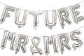 2 Set 24Pcs FUTURE MR & MRS Silver Letter Balloons 16in Foil Decorations Party Decor Supplies