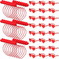 Yunsailing 48 Pcs Valentines Day Heart Headband Boppers and Heart Shape Sunglasses Valentines Accessories Costume Photo Prop(Red)