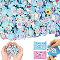 50PCS Blue Series Cartoon Resin Mystery Blind Bag – Mini Cute Figures for Kids Crafts, Tiny Random Toy Charms, DIY Phone Case Decorations, Surprise Collectible Resin Miniatures Variety Pack