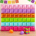 HOMEZZO Fiesta Theme Balloon Wall Backdrop - 50 PCS Rainbow Square Double Sided Square Foil Balloons for Mexican Fiesta, Cinco de Mayo, Birthday, Taco Party Decorations