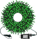 kemooie 300 LED Green St. Patrick's Day Lights, 99 FT 8 Twinkle Modes Connectable Plug in Green Wire String Lights, Waterproof Christmas Lights for Party Irish St Patrick's Day Xmas Decorations
