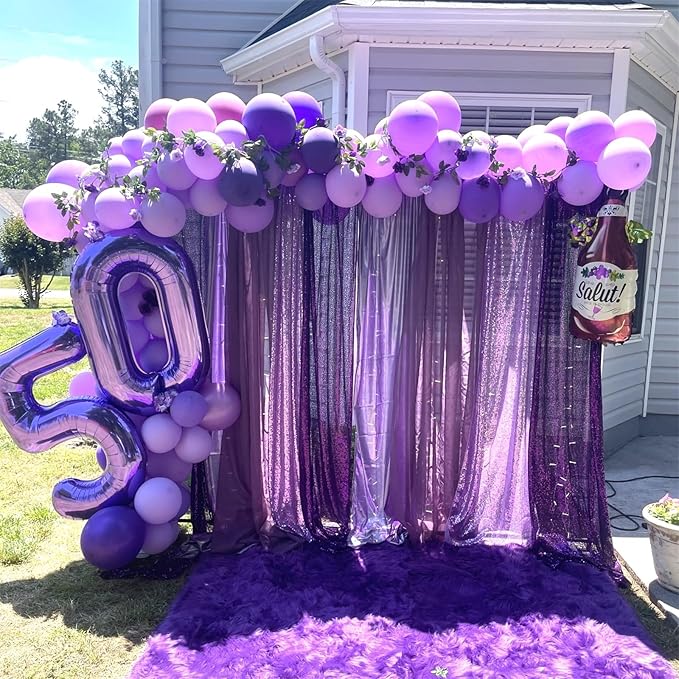 Purple Number 18 Birthday Balloons, 40 Inch Large Mylar Foil Number 1 & 8 Balloons for 18 Year Old Girls, 18th Birthday Party Decorations for Women Anniversary