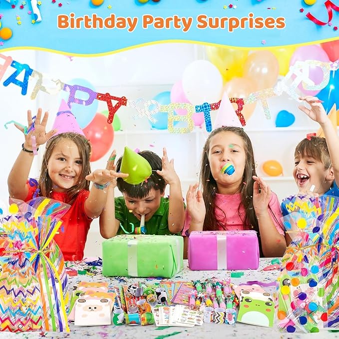 Party Favors for Kids, Birthday Goodie Bags with Multicolor Pen Mini Notebooks Return Gifts for Classroom Students Class Rewards Prizes