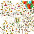 Ceenna 452 Pcs Mexican Party Supplies for 50 Guests, Fiesta Plates Napkins Cups Tablecloth Cutlery Straw Tableware for Cinco De Mayo Birthday Taco Party Decorations
