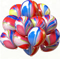Rainbow Tie Dye Balloons - 50 PCS 12 Inch Marble Agate Latex Swirl Hippie Party Balloons for Tie Dye & Christmas Birthdays
