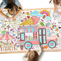 Gatherfun Giant Coloring Poster for Classroom Wall - Versatile 31.5 x 72 Inches SUMMER Activity Poster/Table Cover, School Parties, SUMMER Birthday Party and Special Events Decoration
