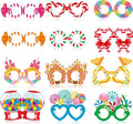 Pajean 36 Pcs Candy Party Decorations Candy Photo Booth Prop Christmas Eyeglasses Paper Glasses Frame Lollipop Themed Favor for Christmas Birthday Baby Shower Party Supplies