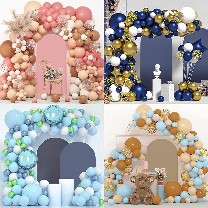Arch Covers,Arch Backdrop Stand Fitted Cover for Wedding Birthday Party Ceremony Banquet Decoration(7.2FT&6FT,Sky Blue,Cover Only)