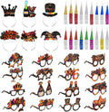 Konsait 40 PCS New Years Eve Party Supplies, Colorful Happy New Years Glasses, New Year Headband, 2026 New Year Noise Makers for Happy New Years Decorations 2026 Kit New Years Eve Party Favors
