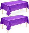 Purple Birthday Decorations - 2 Pack Laser Purple Tablecloth for K‑Style Demon Music Theme Birthday Decorations - Pink Party Decor for Korean Pop,Iridescent Party Decorations for Bachelorette Bridal