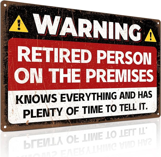 ALKB Funny Retirement Gift for Men & Women - 12x8 Inch Happy Retirement Party Wall Decor