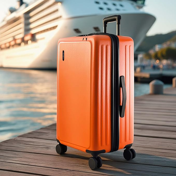 TRAVELARIM 28 Inch Luggage with Spinner Wheels, Hard Shell Suitcase with TSA Locks for Luggage, Travel Large Suitcase, Expandable Hard Shell Suitcases, Orange