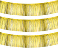 PATIKIL Foil Fringe Garland 10 Feet, 3 Pack Metallic Tinsel Streamers Fringe Banner Wall Hanging Curtain Backdrop for Wedding Birthday Christmas New Year Party Decoration, Gold Tone
