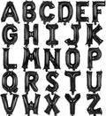 26 Pcs Black Letter Balloons,16 Inch Foil Alphabet Letter Balloons,Letter A-Z Balloon Banner Custom Phrase Balloon for Birthday Party Wedding Anniversary Decoration (Black 26pcs)