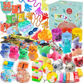56 Pcs Party Favors Toys for Kids 4-8 8-12 3-5, Treasure Chest Box Toys Classroom Carnival Prizes Small Bulk Pop Fidget Toys Pack Pinata Stuffers Birthday Gifts Goodie Goody Candy Bags Fillers