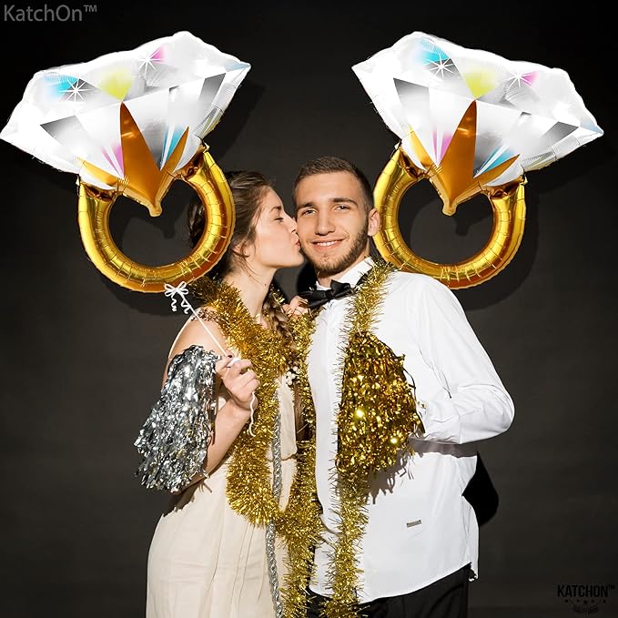 KatchOn, Huge Diamond Ring Balloon - 26 Inch | Ring Balloon Bachelorette, Bachelorette Party Decorations | Engagement Party Decorations | Engagement Decoration, Bridal Shower