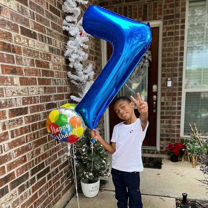 40 Inch Navy blue Number 17 Digital Balloon,Jumbo Mylar Foil Helium Balloon for 17 Balloons for Birthday Party,Wedding Anniversary Party Decorations