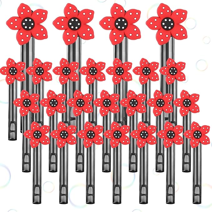 Jenaai 24 Pcs Strange Flower Bubble Wand Bubble Wands Anime Bubbles Party Favors for Summer Activity Cartoon Birthday Gifts Carnival Goody Bag Stuffers Wedding Supplies