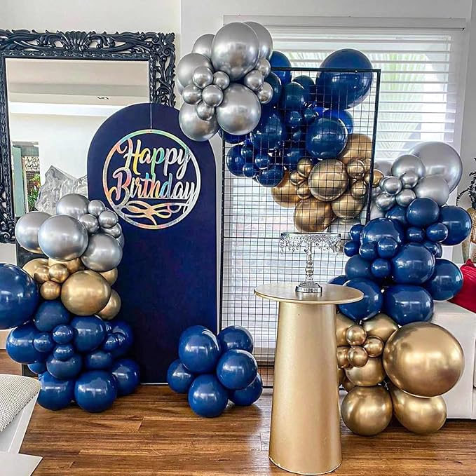 KALOR 36 Inch Giant Metallic Silver Balloons, 6 Pack Large Round Silver Latex Balloons for Anniversary, Birthday, Christmas, Wedding, Baby Shower Party Decorations