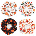 halloween hair tie Thanksgiving Day Hair Ties Harvest Fall Hair Scrunchies for Women Girls Elastic Fruit Pumpkin Corn Turkey Hair Ties Autumn Leaves Maple Decor