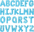 16 Inch Letter Balloons Mylar Foil Alphabet Letter A-Z Balloons Set for Wedding Birthday Party Decoration Banner(26pcs Pack,) (Light blue)