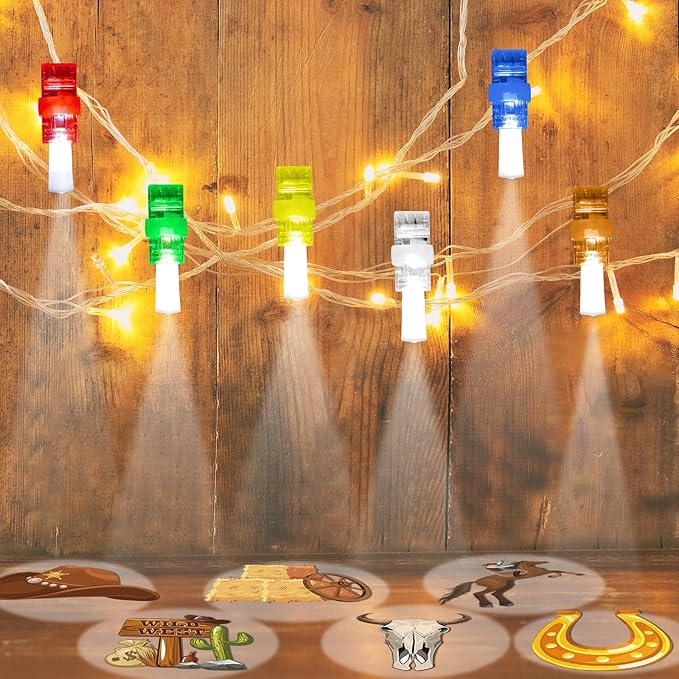 36 PCS Western Party Favors Cowboy LED Light Up Finger Lights, Glow in the Dark Wild West Party Finger Flashlight Bulk for Last Rodeo Goodie Treat Bags Stuffers Vintage Cowgirl Birthday Party Supplies