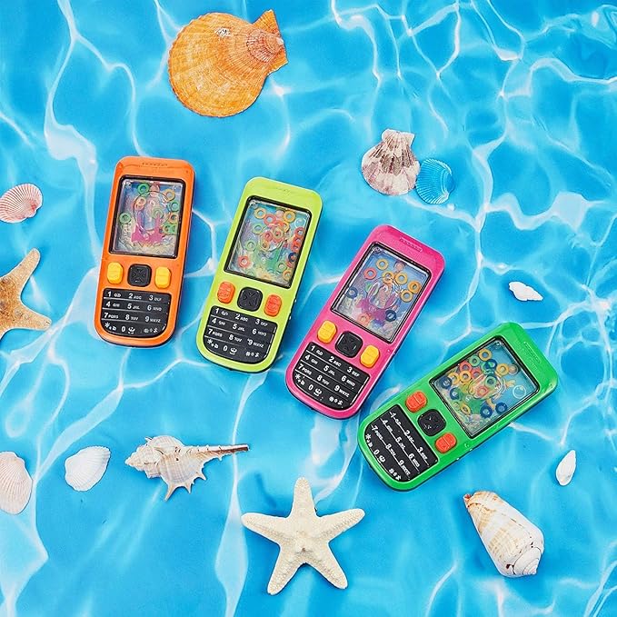 Gejoy 24 Pcs Handheld Water Ring Games Kids Party Favors Cellphone Water Ring Toss Game Goodie Bags Stuffers Party Favors for Kids Teenager Birthday Contest Prize (Cute)