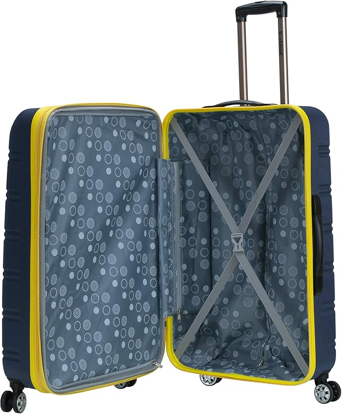 Rockland Melbourne Hardside 3 Piece Expandable Spinner Wheel Luggage Set, (20"/24"/28"), Navy