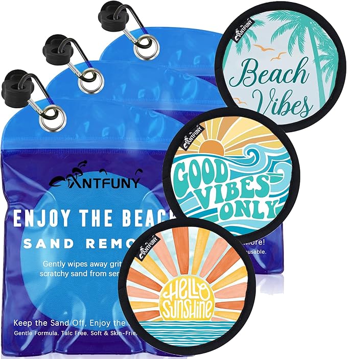 Antfuny 3 Pack Sand Rremover for Beach Sand Eraser for Vacation Adult Turkish Towel Microfiber Large Chair Umbrella Backpack Towel Folding Tent Sun Shelter Portable Shade Canopy Blanket Mat Table