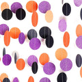 Black-Orange Purple Halloween Party-Decorations Streamers-Garland - 52ft Birthday Baby Shower Decorations Paper Banner, Graduation 2025 Glitter Hanging Decoration Bunting Supplies Lasting Surprise