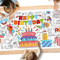 Gatherfun Giant Coloring Poster for Classroom Wall - Versatile 31.5 x 72 Inches Birthday Activity Poster/Table Cover, School Parties, Birthday Party and Special Events Decoration