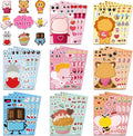 Valentines Stickers for Kids - Valentines Day Gifts for Kids School Classroom - DIY Valentine's Crafts Treats Party Favors Valentine Day Decorations(24 Sheets)