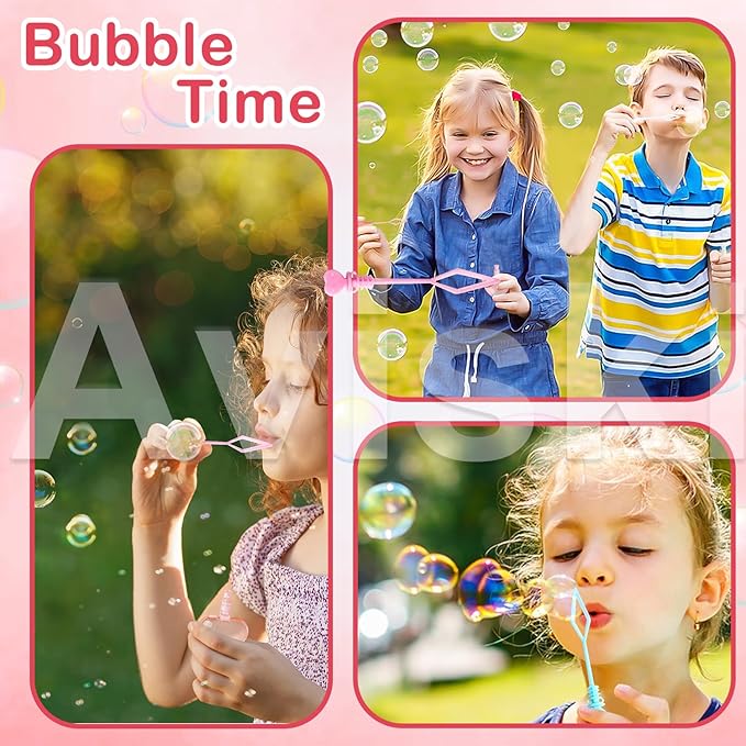 28Pcs Kids Valentines Day Gifts for Classroom - Valentine Cards with Heart Shape Bubble Wands Novelty Toys for Boys Girls Exchange Gifts, Party Favor Prizes, Valentine’s Greeting Gifts