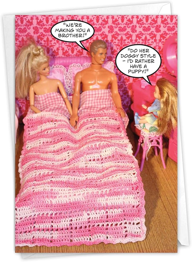 NobleWorks -1 Funny Birthday Card - Inappropriate Grown-Up Humor, Hilarious Birthdays (Buyer Discretion Advised) - Rather Have a Puppy 3604