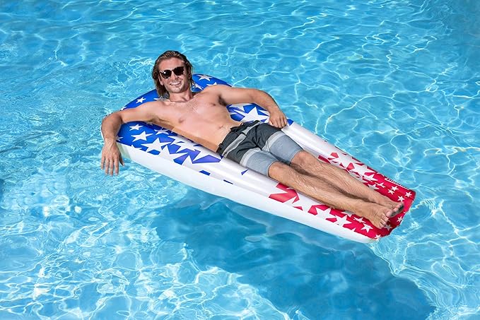 Poolmaster American Stars Inflatable Pool Floaties for Kids and Adults