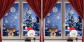 300 PCS 8 Sheet Christmas Snowflake Window Cling Stickers for Glass, Xmas Decals Decorations Holiday Snowflake Santa Claus Reindeer Decals for Party (Pack of 2)