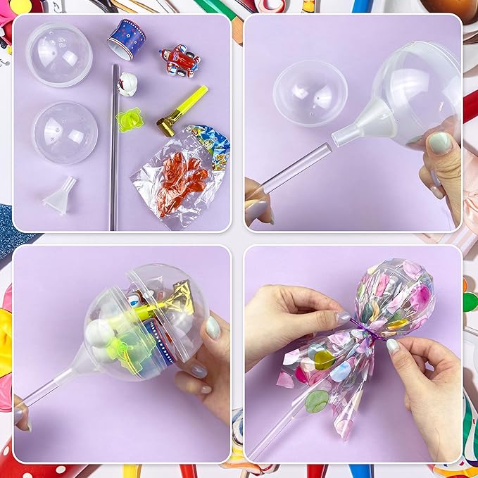 10 Pack Giant Lollipop Goodie Bags Fun Party Favors Birthday Return Gifts Classroom Prizes Candy Treats for Events