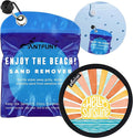Antfuny Sand Remover for Beach for Family Wipe Off Mitt Duster Brush Vacation Trip Hawaii Honeymoon Essential Gift Costa Rica Must Haves Resort Rio de Janeiro Punta Cana Beach Towel Sunshine