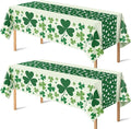 OHOME 2 Pack St Patricks Day Decorations - St Patrick's Day Tablecloth | St Patricks Day Accessories - St Patty's Day Accessories | Shamrock Decorations - St. Patrick's Day Decor Party Favors