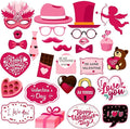 KatchOn, Pink Valentines Day Decorations Photo Booth Props- Pack of 28 | Valentines Day Photo Props, Valentine Day Decorations | Valentine Photo Booth Props, Valentine Day Props, Pink Valentine Decor