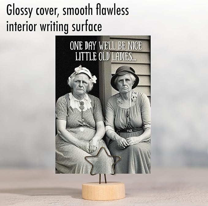 NobleWorks Humorous Birthday Greeting Card with 5 x 7 Inch Envelope (1 Card) Bday Nice Old Ladies C10062BDG