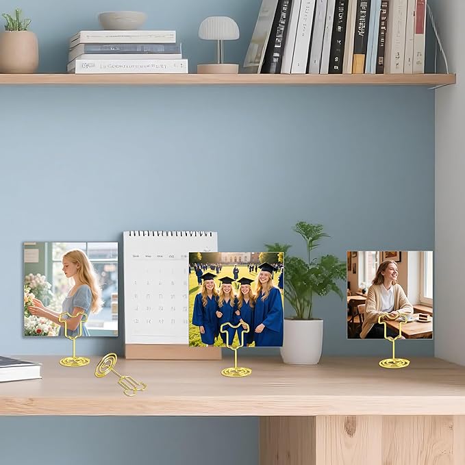 Picture Holders for Tables,32Pcs Clothes Table Number Holders,Place Card Holder,Photo Holders,Buffet Labels for Food,Memo Note Clips,Table Sign Holders for Centerpieces,Wedding Anniversary Birthday