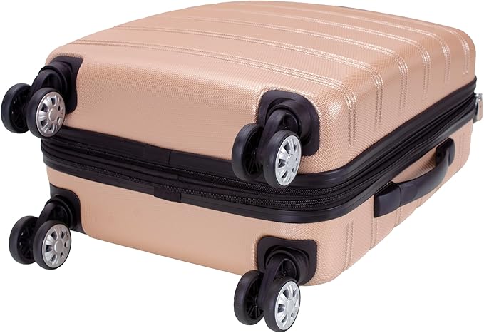 Rockland Melbourne Hardside Expandable Spinner Wheel Luggage, Carry-On 20", Champagne