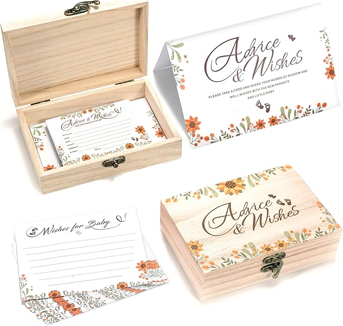 Shower Advice Cards For Parents To Be, Advice For New Parents Shower, Shower Decorations Girl, Wishes For Cards For Shower Games Boy, Advice And Wishes Box, Style-A